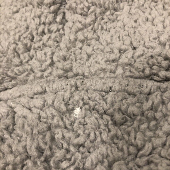 Hurley Hoodie Womens Medium Gray Sherpa Sweatshirt Drawstring Fleece Fuzzy - Picture 9 of 12